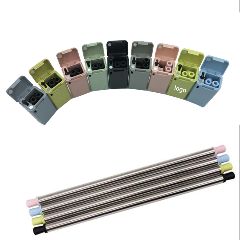 Stainless Steel Folding Straw with Case